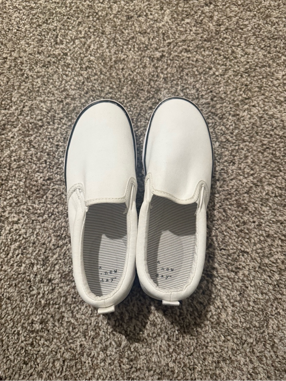a new day White Slip-On Canvas Sneakers